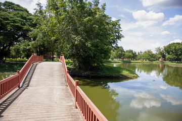 Wat Mahathat ancient at historical park at Ayutthaya Historical Park, Phra Nakhon Si Ayutthaya...