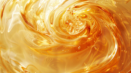 Golden swirl pattern symbolizing fluidity, luxury, or natural golden substances like honey.