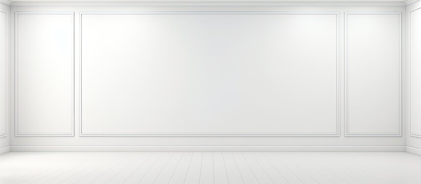 An interior space characterized by a white room, white wall, and white floor creating a minimalist environment