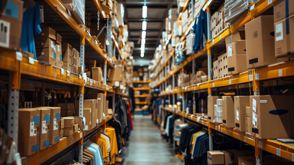 衣料品店の倉庫　アパレルイメージ