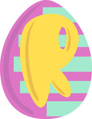Easter Egg Letter Alphabet R