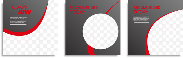 social media template banner blog fashion food sale promotion fully editable vector illustration