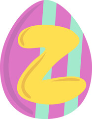 Easter Egg Letter Alphabet Z