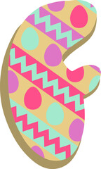 Easter Egg Pattern Letter Alphabet F