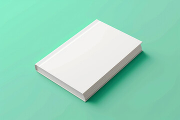 Fototapeta premium blank white book cover for mockup. isolated background . Generative AI