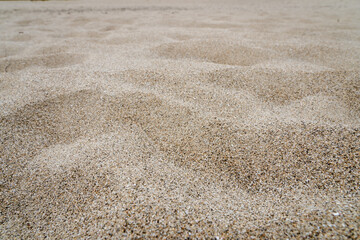 closeup of golden beach sand under the sun