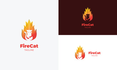 FireCat Logo, Fire & Cat Logo