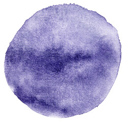Purple Watercolor hand painted circles texture. Watercolour circle elements for design.