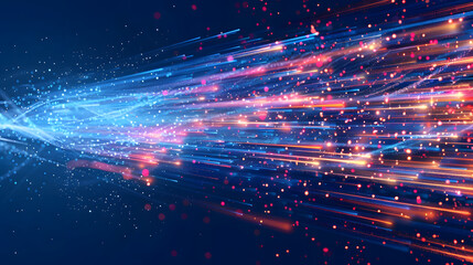 Concept design of Big Data for Presentation and Analytical Information. Abstract Illustration of High Speed Data transfer. Data Human Technology and Artificial Intelligence futuristic background