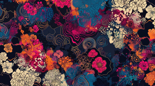 Abstract pattern design for scarf
