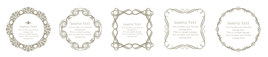 ゴージャスなフレームデザインセット