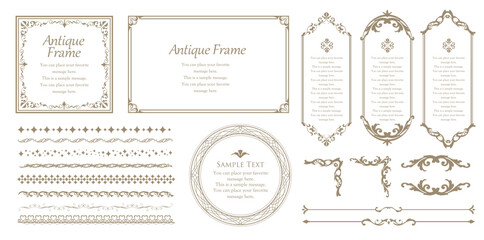 ゴージャスなフレームデザインセット