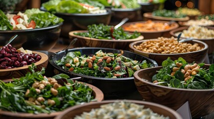 Fresh Salad Buffet Nutty and Cheesy Delights for a Vibrant Feast