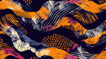 Abstract pattern design for scarf