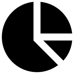 piechart icon, simple vector design