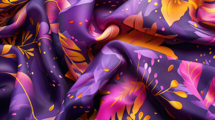 Abstract pattern design for scarf - obrazy, fototapety, plakaty