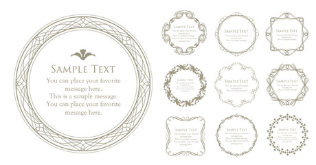 ゴージャスなフレームデザインセット