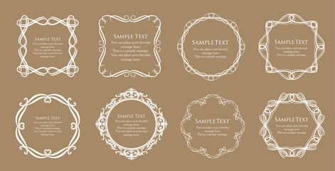 ゴージャスなフレームデザインセット