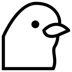pigeon icon, simple vector design