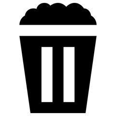 popcorn icon, simple vector design