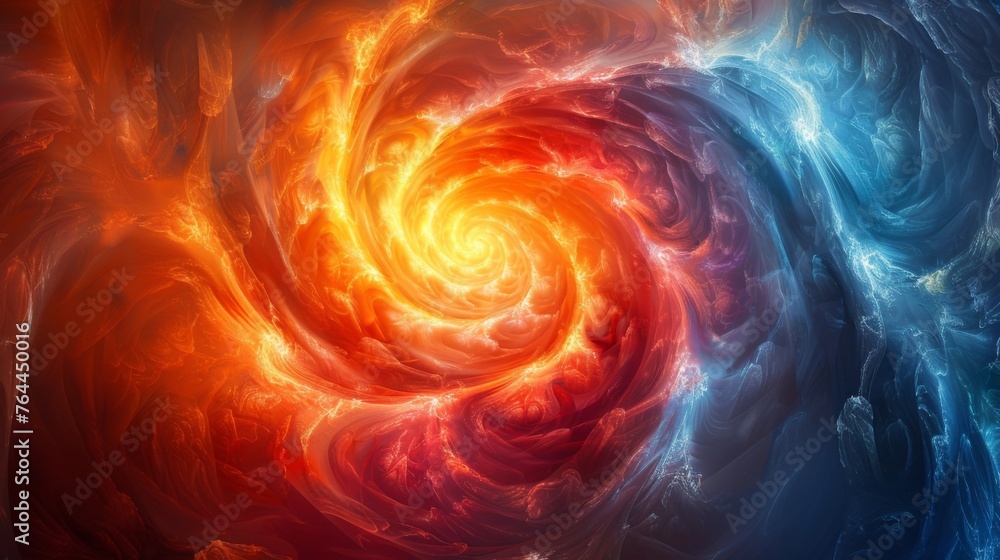 Poster an abstract image of layers of vibrant colorful light swirling and intermingling representing the co