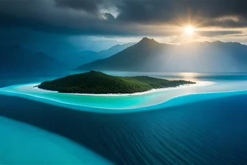  tropical island in the sea © Hammad
