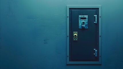 Secure Entrance to Industrial Facility with Advanced Locking Mechanism and Surveillance System