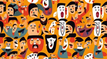 seamless pattern with Paisley Rendezvous ikat