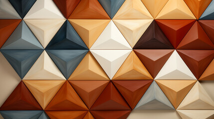 Repeating geometric triangles in muted earth tones