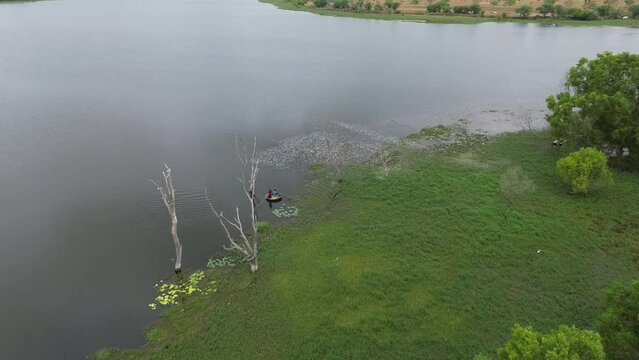 Drone view of a Lake