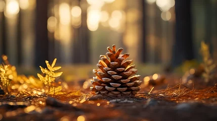 Foto auf Alu-Dibond Close-up of pine cone © jiejie