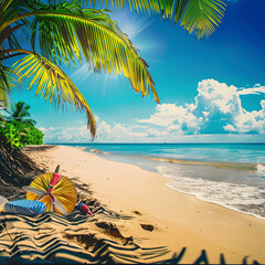Summer Beach Banner: Relaxing Seaside Vibes