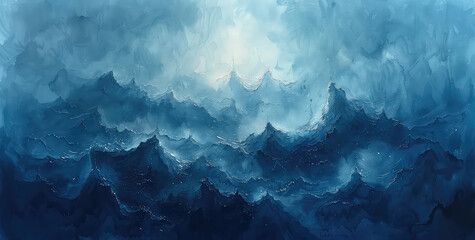 Iceberg in the sea. Created with Ai - obrazy, fototapety, plakaty