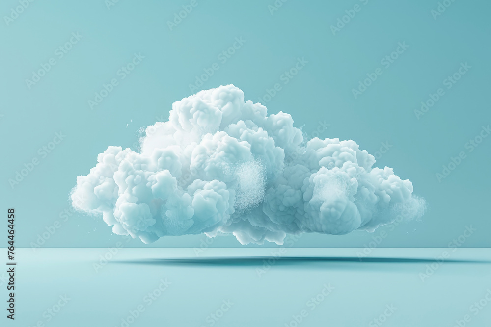 Poster a cloud with a white color and a shape and a professional overlay on the imagination
