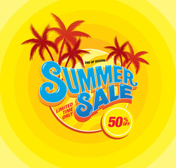 spring sale banner layout template design, vector illustration