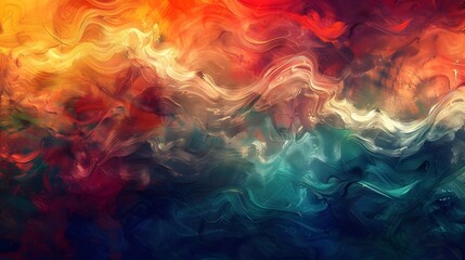 Fototapeta premium Mesmerizing Cosmic Fluid Explosion of Vibrant Colors and Energy