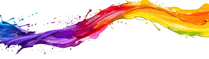 Vibrant Liquid Eruption of Colorful Paint Splashes in Motion - obrazy, fototapety, plakaty
