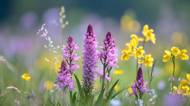 serendipitous encounter with wild orchids in meadows, showcasing the unexpected beauty of nature's treasures