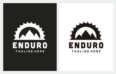 Mountain Bike Gear Chain Enduro logo design