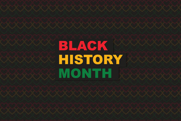 Black History Month banner design template vector. Black History Month banner with orange, red and green 