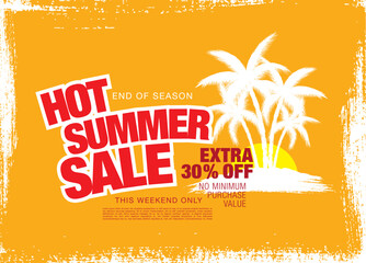 summer sale banner vector illustration