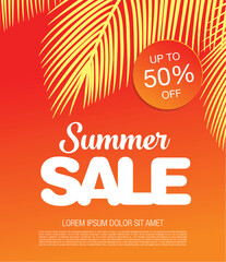 summer sale banner vector illustration