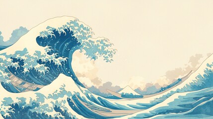 波しぶき、浮世絵2