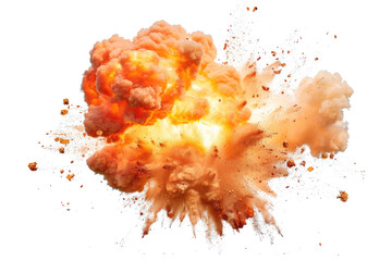 Fototapeta na wymiar hot heavy explosion isolated on white or transparent png