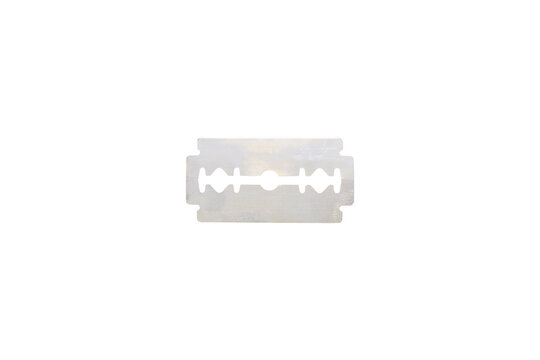 silver razor blade isolated on white clip art preview