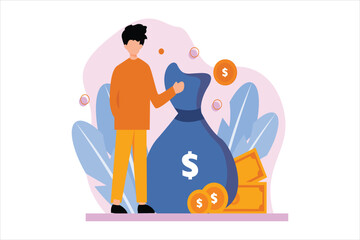 Business Finance Flat Illustration Design