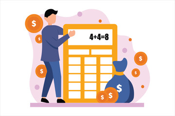 Business Finance Flat Illustration Design