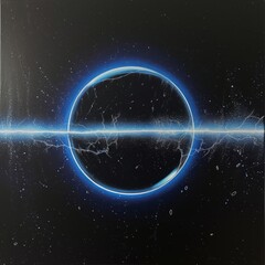 Dark deep blue planet or black holes in space