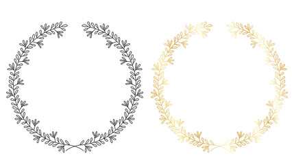 golden laurel wreath of flower