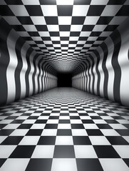 Naklejka premium black and white room